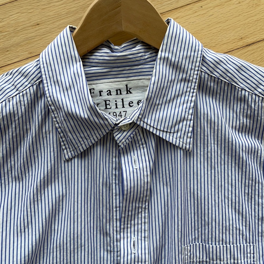 Frank & Eileen Blue and white striped shirt